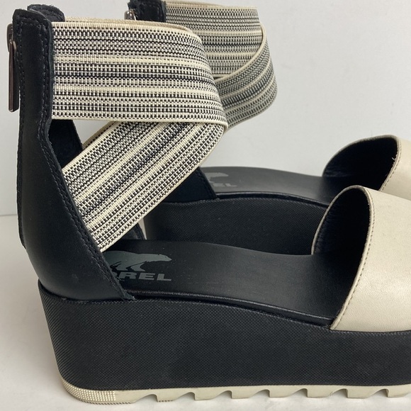 SOREL CAMERON FLATFORM ANKLE STRAP WEDGE SANDAL Size 7 Coastal Vacation Beach - Picture 4 of 15